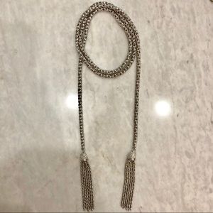 Kendra Scott Jackie lariat necklace in silver